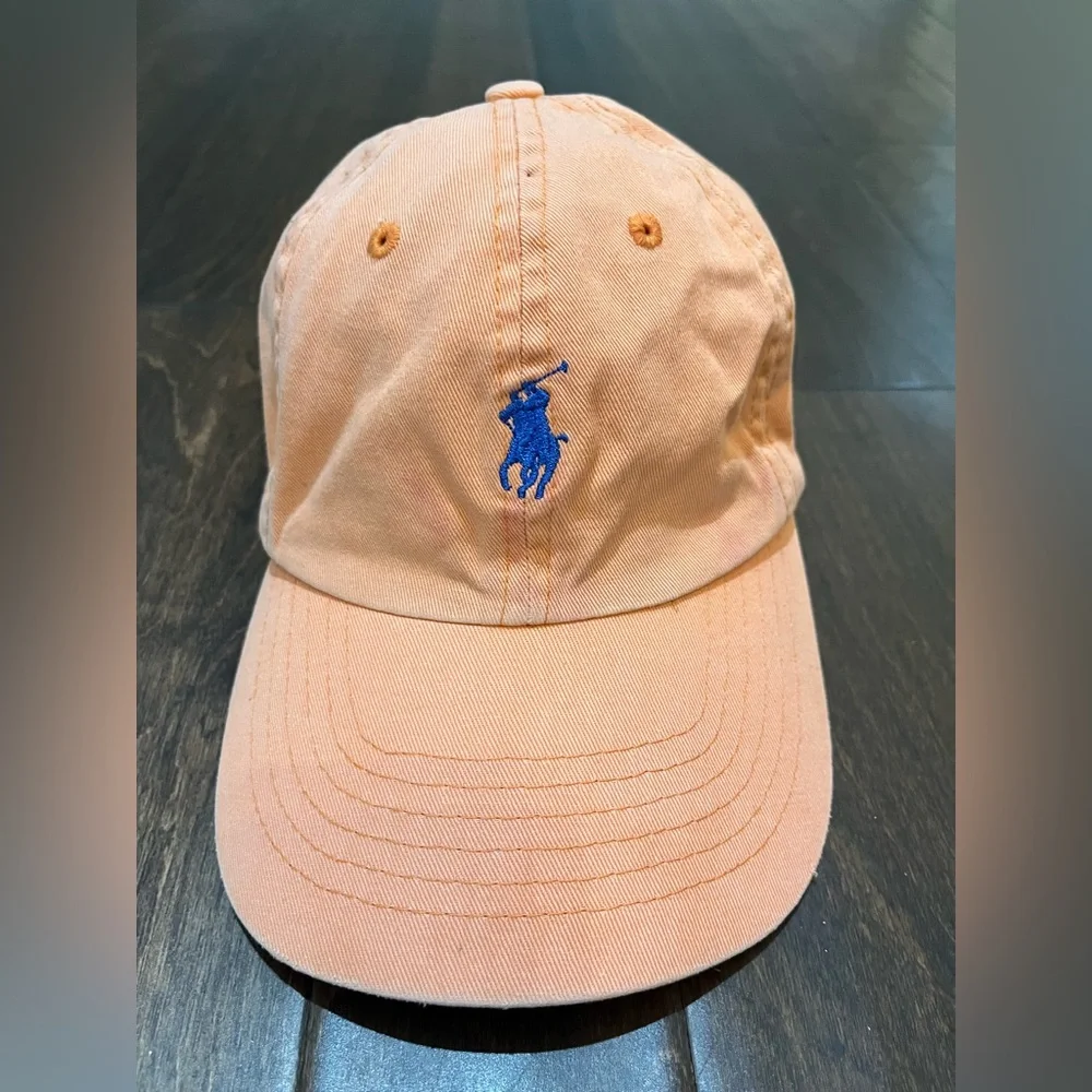 Polo Ralph Lauren Orange Baseball Cap Youth Boys- One Size-100% Cotton